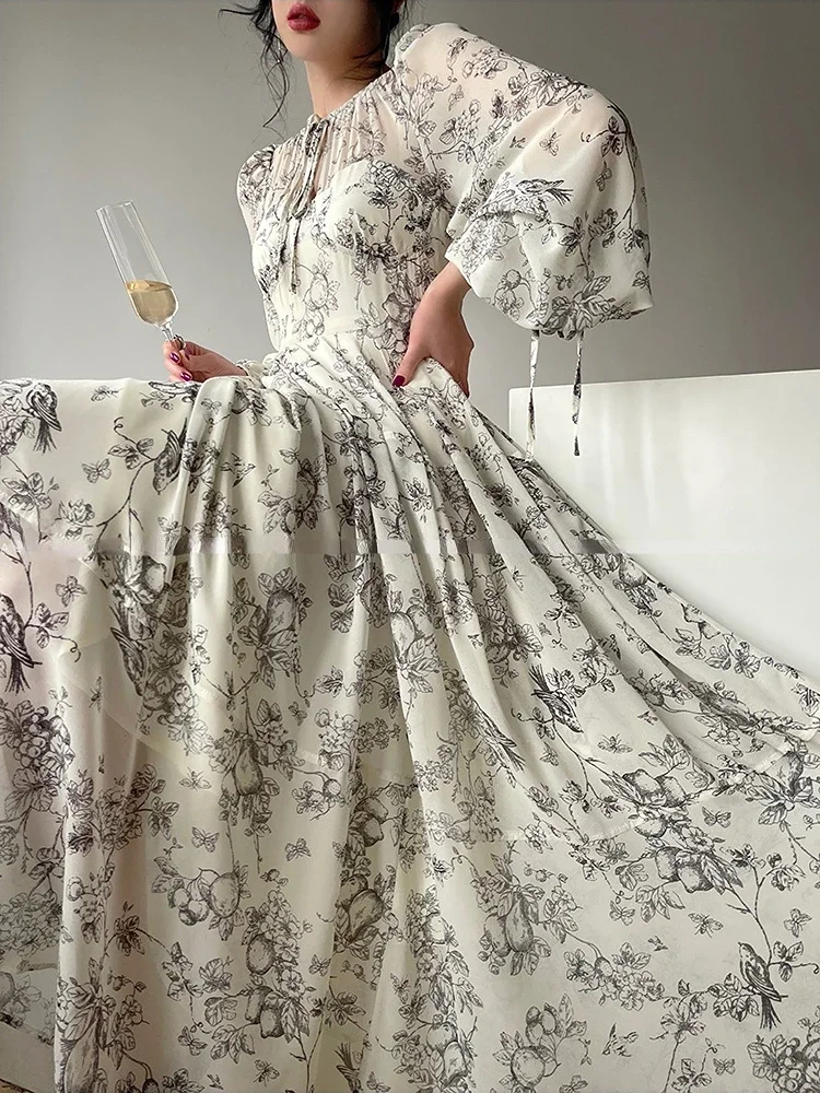 French Elegant Floral Midi Dress Woman Evening Party 2023 Summer Beach Fairy Long Sleeve Sundress One Piece Dress Korean Fashion
French Elegant Floral Midi Dress Woman Evening Party 2023 Summer Beach Fairy Long Sleeve Sundress One Piece Dress Korean Fashion