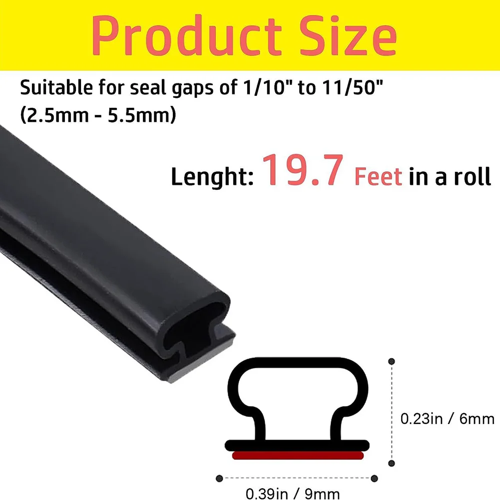 Door Seal Sealing Strip Security Door 19.7Feet Door 6M Black Seal Strip Door Concrete Blocks Self-adhesive Type
Door Seal Sealing Strip Security Door 19.7Feet Door 6M Black Seal Strip Door Concrete Blocks Self-adhesive Type