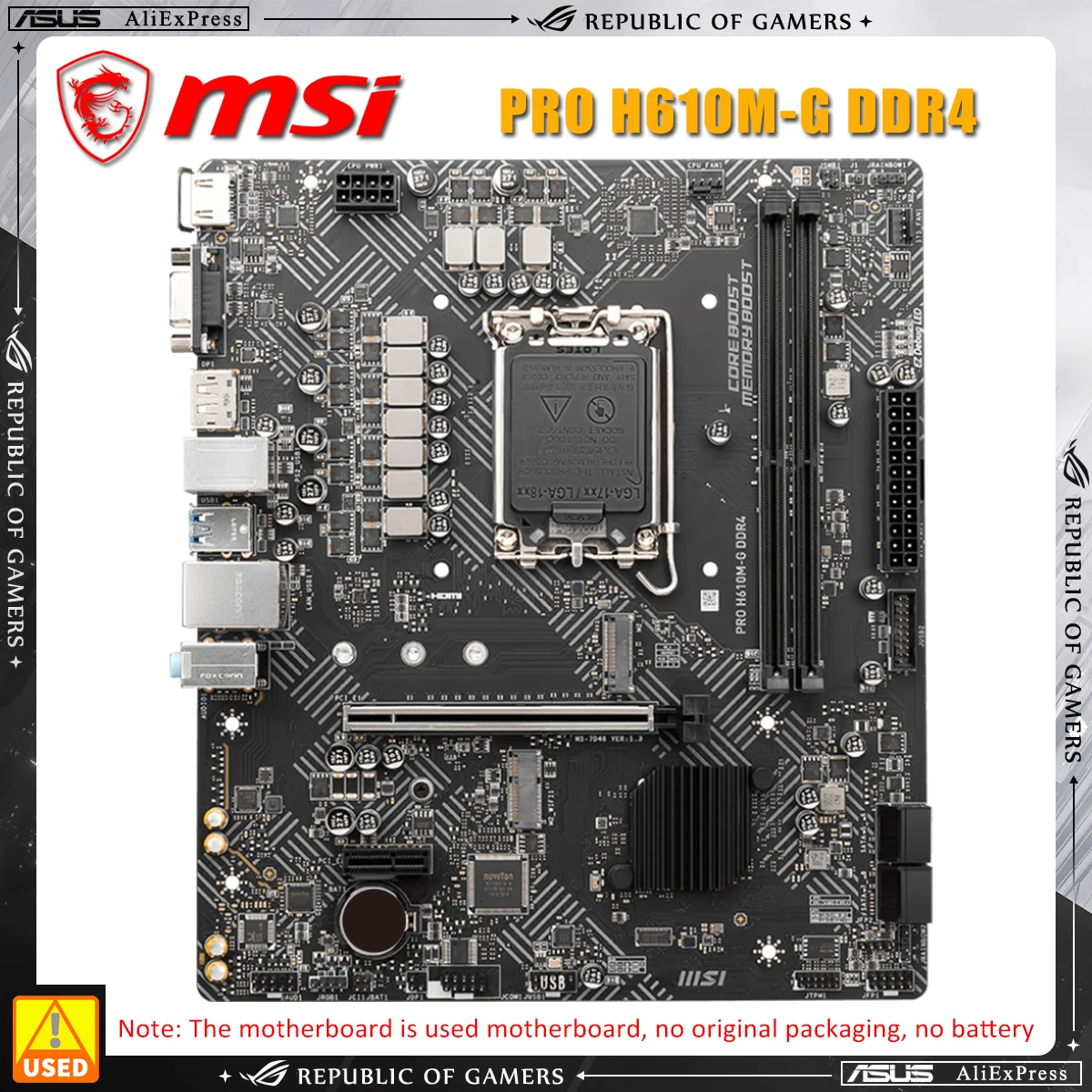 Материнская плата MSI PRO H610M-G DDR4 DDR4 (mATX, Intel Core 12-го поколения, LGA 1700 Socket, DDR4, PCIe 4, 2,5G LAN, M.2 слоты, USB 3,2)
Материнская плата MSI PRO H610M-G DDR4 DDR4 (mATX, Intel Core 12-го поколения, LGA 1700 Socket, DDR4, PCIe 4, 2,5G LAN, M.2 слоты, USB 3,2)