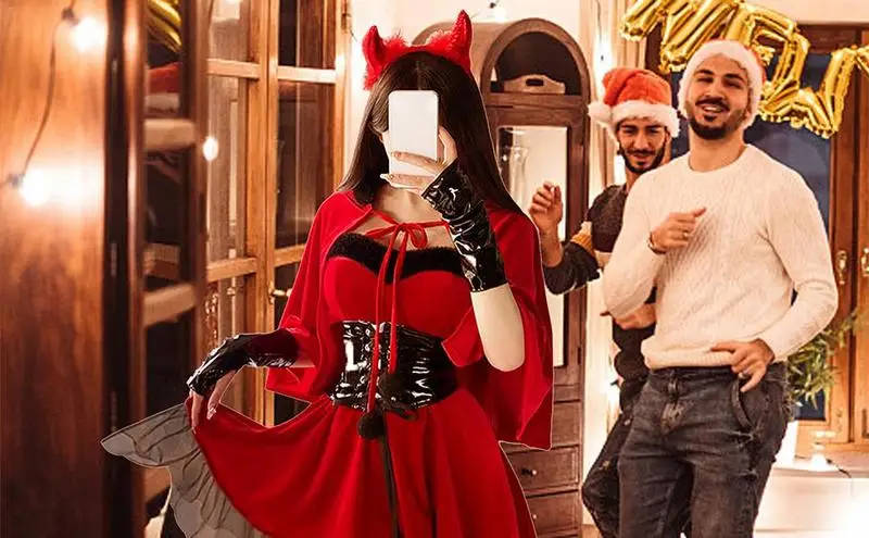 6Pcs Devil Costume Women Halloween Cosplay Dress Dark women Carnival Party Ghost Vampire Woman Mesh Accessory for Cosplay Party
6Pcs Devil Costume Women Halloween Cosplay Dress Dark women Carnival Party Ghost Vampire Woman Mesh Accessory for Cosplay Party