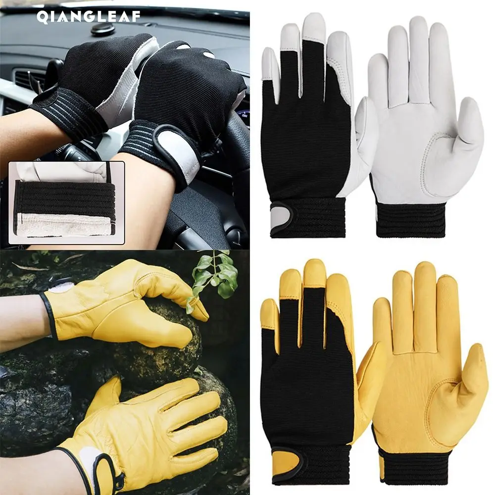 Sheepskin Leather Working Gloves Yellow White Thickening Motorcycle Riding Glove Breathable Gardening Protective Gloves Unisex
Sheepskin Leather Working Gloves Yellow White Thickening Motorcycle Riding Glove Breathable Gardening Protective Gloves Unisex