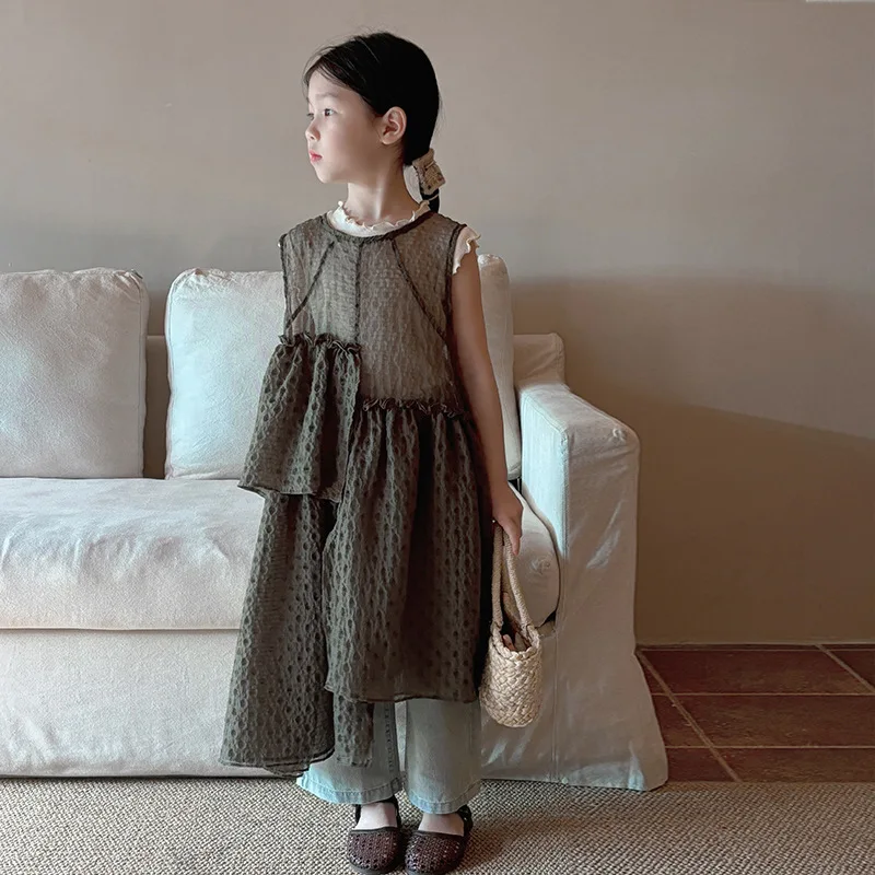 2024 Spring and Autumn Fashion Versatile Cute Durable and Dirty Irregular Design Tank Top and Yarn Dress Flower Girl Dresses
2024 Spring and Autumn Fashion Versatile Cute Durable and Dirty Irregular Design Tank Top and Yarn Dress Flower Girl Dresses