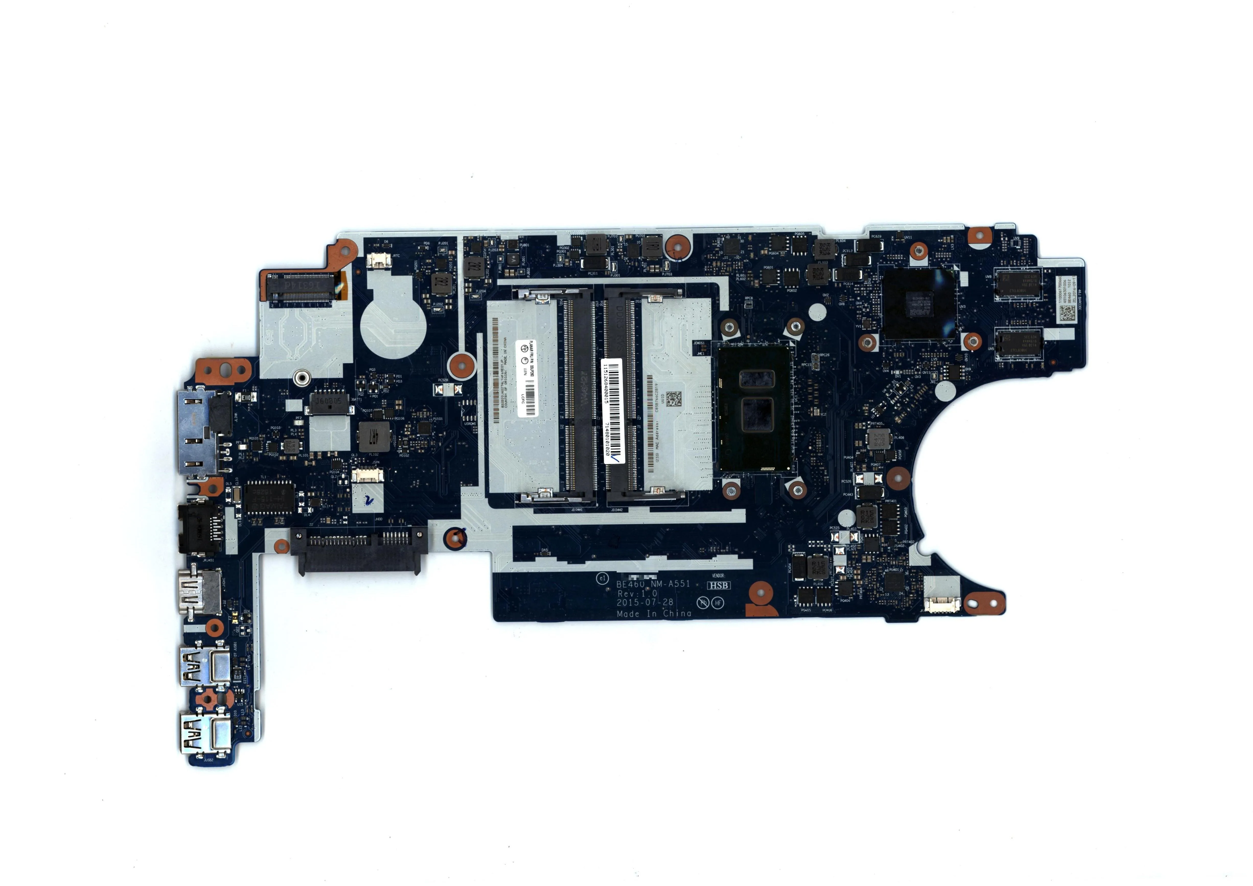 SN NM-A551 FRU PN 00UP246 CPU intelI36100U Model Number Multiple optional compatible replacement BE460 ThinkPad motherboard
SN NM-A551 FRU PN 00UP246 CPU intelI36100U Model Number Multiple optional compatible replacement BE460 ThinkPad motherboard