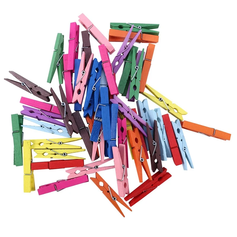 3-Inch Large Natural Colorful Wooden Clothespins, Set Of 100 Pins, Assorted Colors
3-Inch Large Natural Colorful Wooden Clothespins, Set Of 100 Pins, Assorted Colors