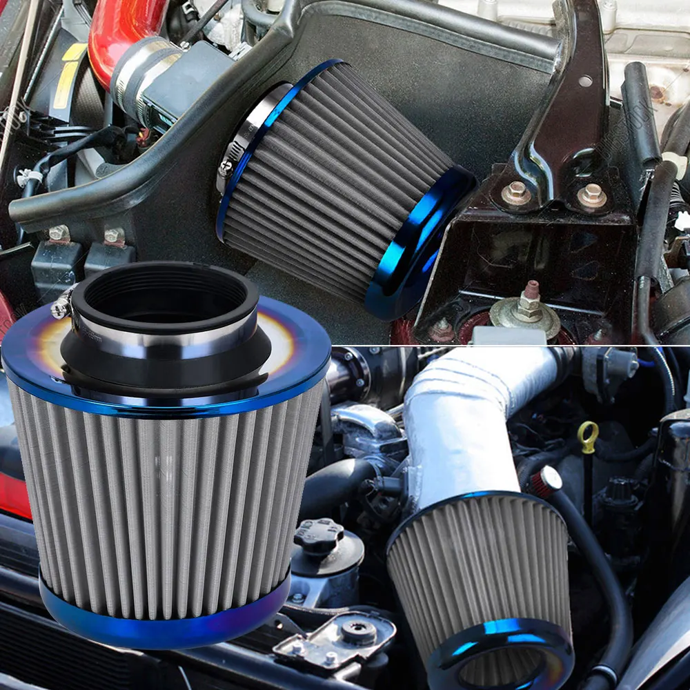 Universal Car Air Filter 3inch 76mm High Flow Cold Air Intake Filter Non-woven Fabric Mesh Cone Blue
Universal Car Air Filter 3inch 76mm High Flow Cold Air Intake Filter Non-woven Fabric Mesh Cone Blue