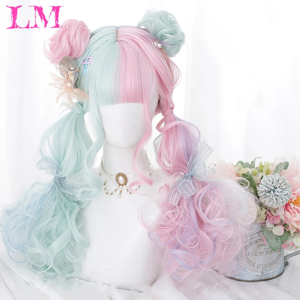 LM Synthetic Hair Long Wave Green And Pink Lolita Wigs For Women Cosplay Wig With Bangs Halloween Christmas Heat Resistant
LM Synthetic Hair Long Wave Green And Pink Lolita Wigs For Women Cosplay Wig With Bangs Halloween Christmas Heat Resistant