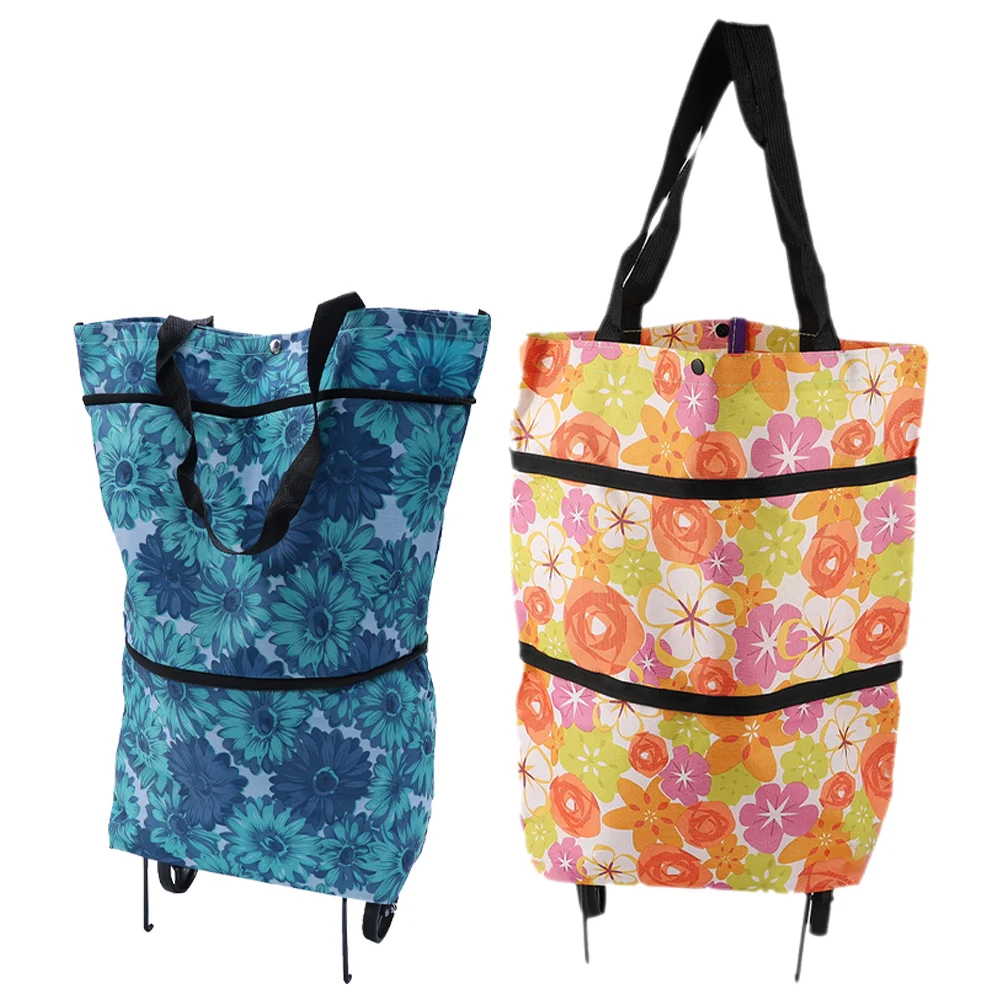 2pcs Collapsible Trolley Pouches Shopping Trolley Bag Outdoor Shopping Bag with Wheels
2pcs Collapsible Trolley Pouches Shopping Trolley Bag Outdoor Shopping Bag with Wheels