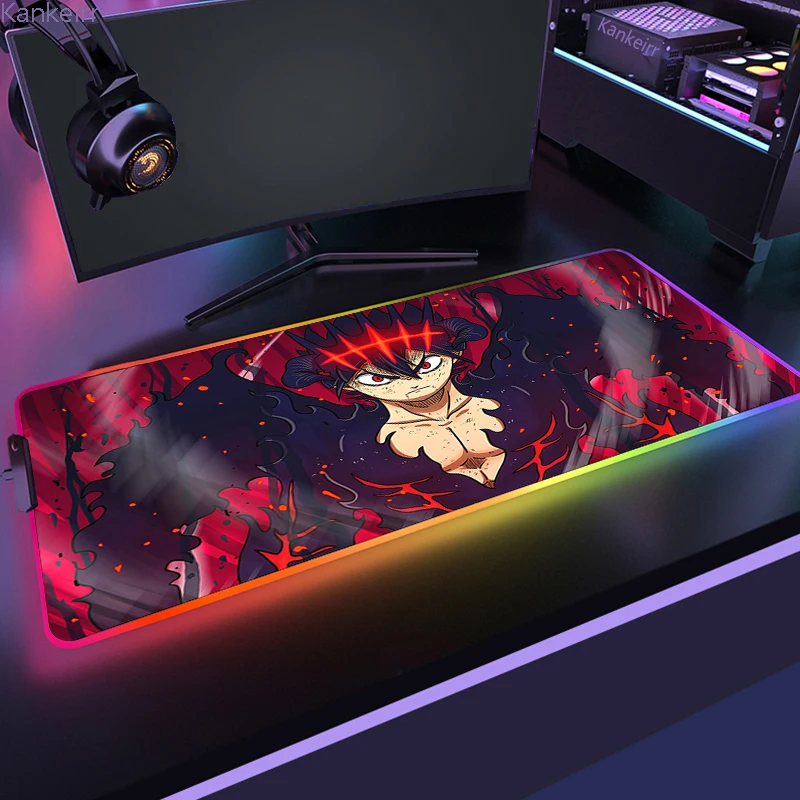 RGB Anime Mouse Pad With Backlight Black Clover Desk Mat Gamer Accessories Keyboard Large Gaming Extended Cute Kawaii Mice Mat
RGB Anime Mouse Pad With Backlight Black Clover Desk Mat Gamer Accessories Keyboard Large Gaming Extended Cute Kawaii Mice Mat