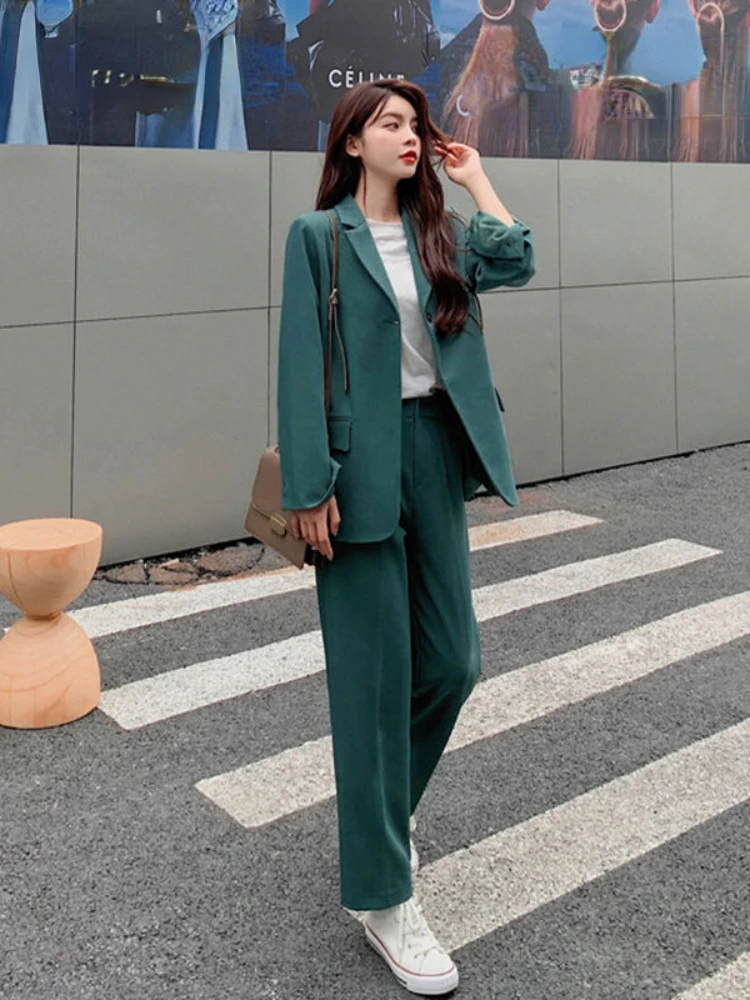 Insozkdg Single Button Women Suits Autumn 2 Pcs Set Chic Solid Blazers+Cropped Pants Formal Notched Sets All Match Office Lady
Insozkdg Single Button Women Suits Autumn 2 Pcs Set Chic Solid Blazers+Cropped Pants Formal Notched Sets All Match Office Lady