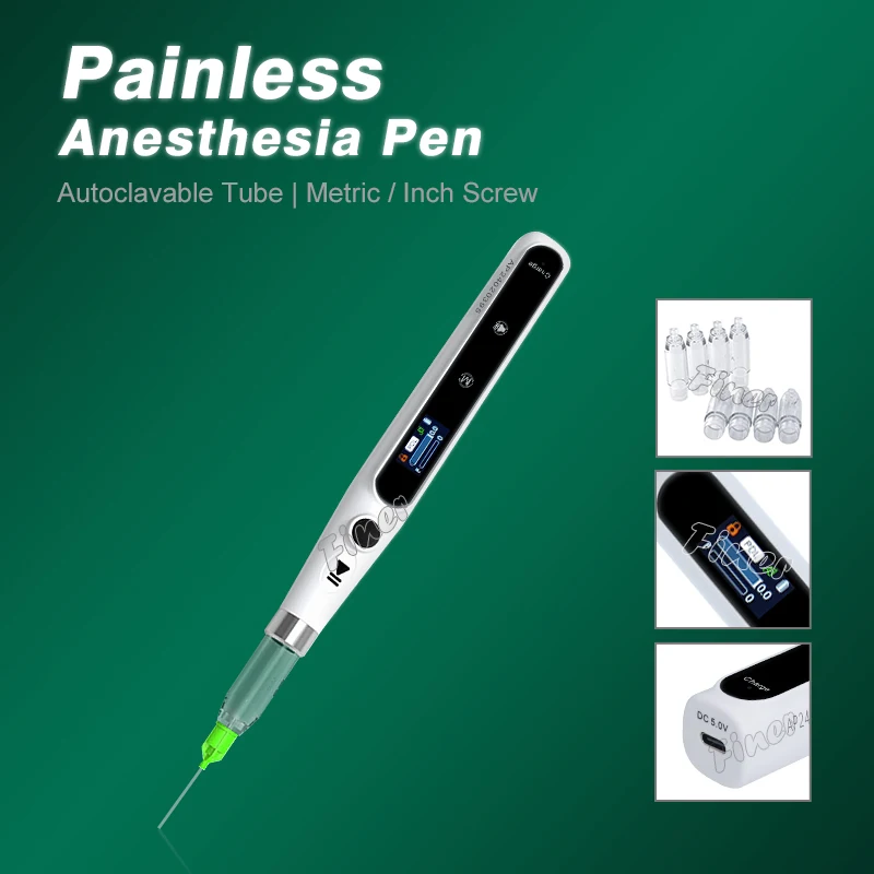 

Dental Anesthesia Injector Pen Painless Local Anesthesia Syringe Vet Anesthesia with Operatable LCD Display Dental Clinic Tool