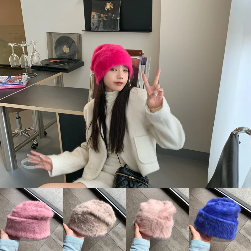 Real Rabbit Fur Knitted Beanies for Women Thicken Warm Casual Hats Fashion Lady Female Solid Color Adult Cover Head Cap Bonnet
Real Rabbit Fur Knitted Beanies for Women Thicken Warm Casual Hats Fashion Lady Female Solid Color Adult Cover Head Cap Bonnet