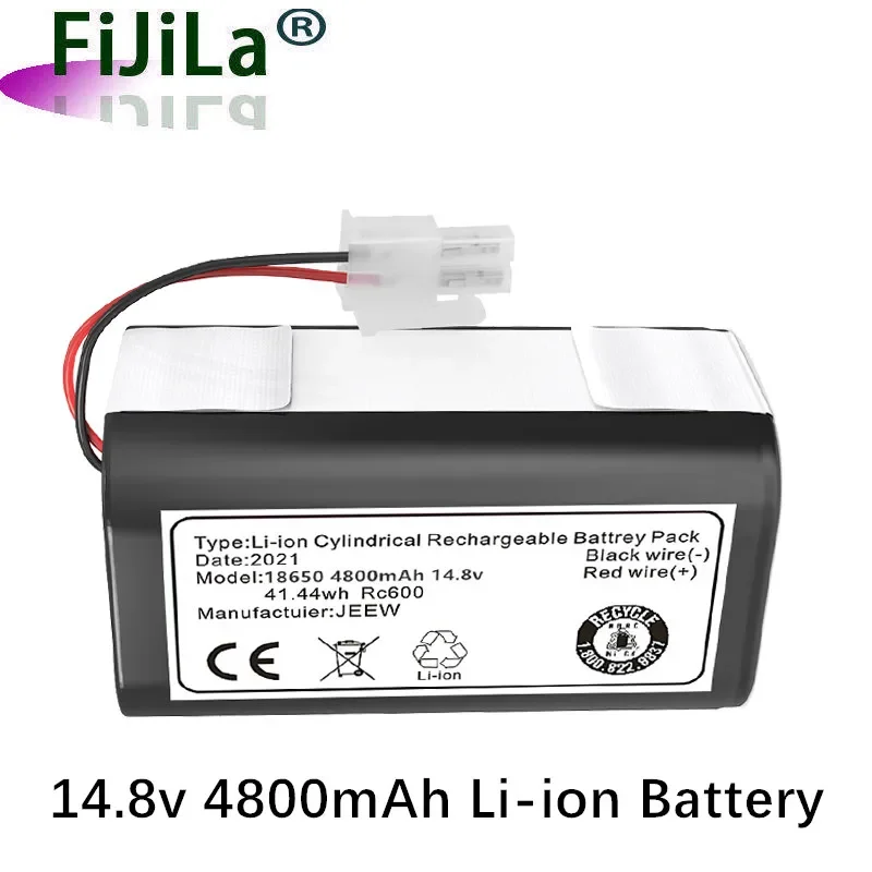 

High Capacity Vacuum Cleaner Li-ion 14.8V 4800mAh Battery for ILIFE Ecovacs A4s A4 A6 A9, V7 V7s V7s Pro Robotic Chuwi