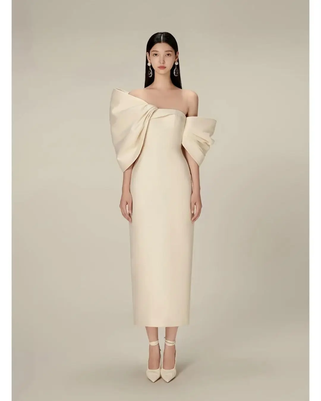 Sapmae Off-the-shoulder Bow Sheath Tea-length Zipper Up White Elegant Prom Formal Evenning Party Dress For Women
Sapmae Off-the-shoulder Bow Sheath Tea-length Zipper Up White Elegant Prom Formal Evenning Party Dress For Women