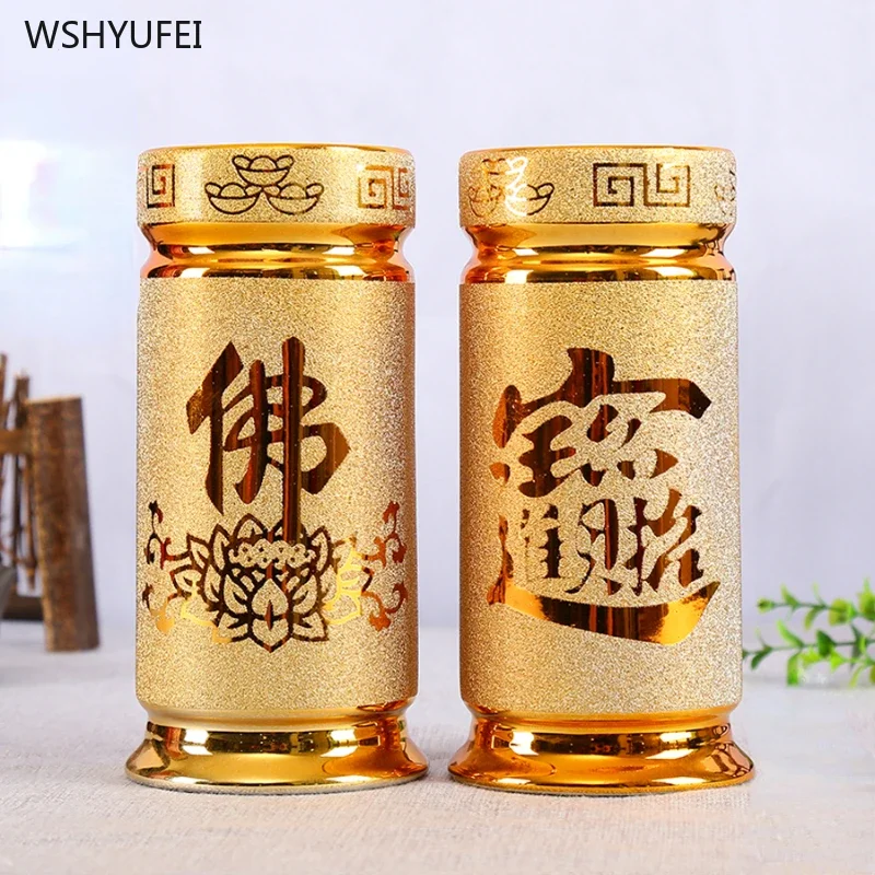 

Cermet Incense tube Offering Buddhas in temples Buddhist temple supplies Attract wealth pray for auspiciousness home decoration