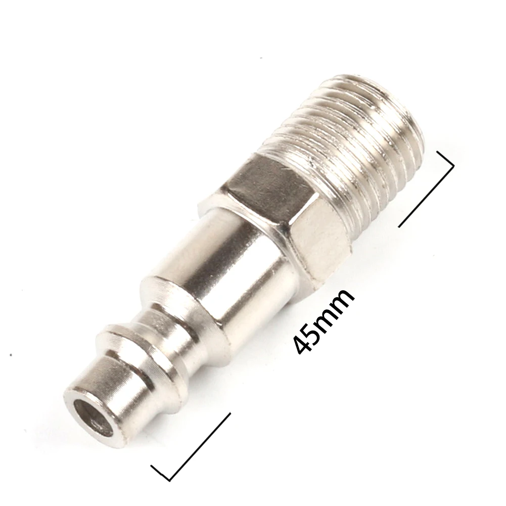 

Parts Quick Adapters Grinders Quick Adapters Male Thread Plug Adapter 215psi Air Hose Fittings Iron Chrome Plated