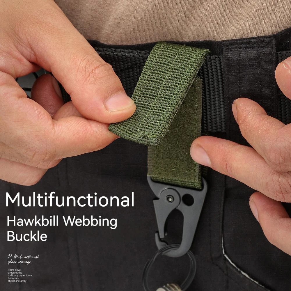 Tactical Hanging Buckle Molle Nylon Webbing Carabiner Belt Triangle Keychain for Outdoor Climbing Camping Tool Accessory
Tactical Hanging Buckle Molle Nylon Webbing Carabiner Belt Triangle Keychain for Outdoor Climbing Camping Tool Accessory