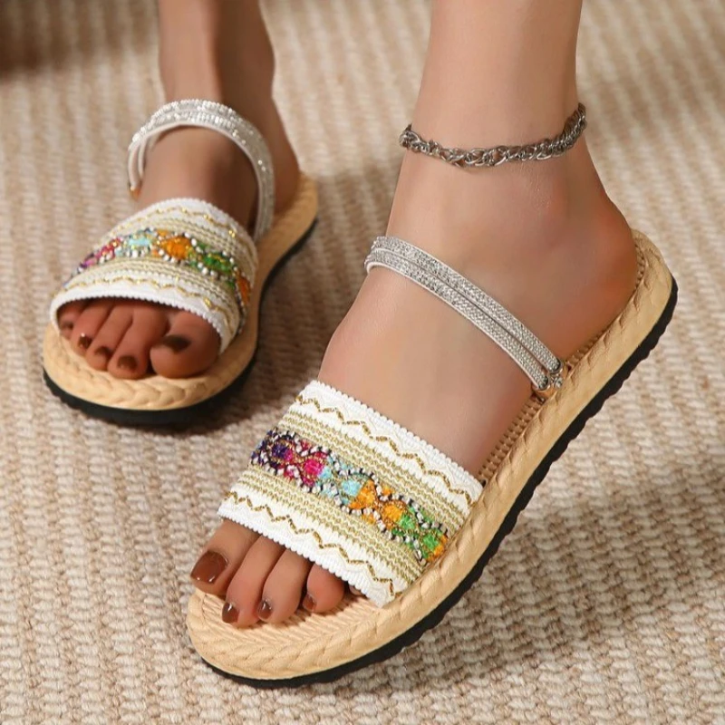 Summer Ladies Slippers Outdoor Beach Sandals Bohemian Ethnic Style Handmade Espadrilles Platform Slippers Flip Flops Women
Summer Ladies Slippers Outdoor Beach Sandals Bohemian Ethnic Style Handmade Espadrilles Platform Slippers Flip Flops Women