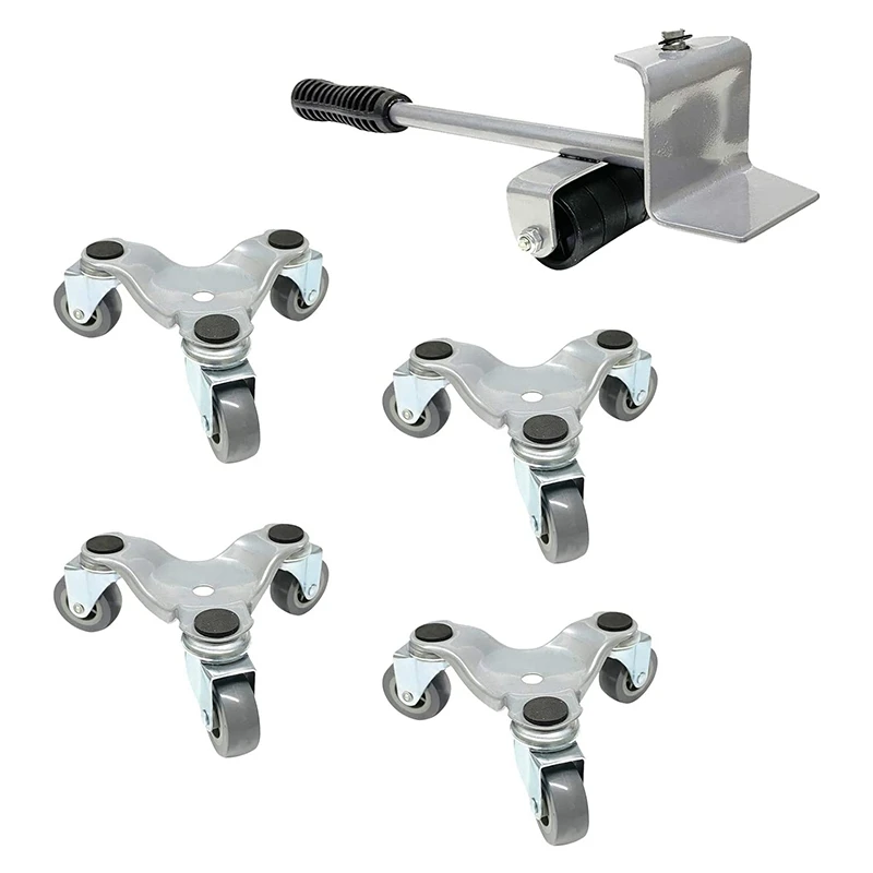 Furniture Mover Dolly With Lifter, 6-Inch Steel Tri-Doll With Load Capacity Of 500Lbs, 3 Wheels Movers,Set Of 5 Pack
Furniture Mover Dolly With Lifter, 6-Inch Steel Tri-Doll With Load Capacity Of 500Lbs, 3 Wheels Movers,Set Of 5 Pack