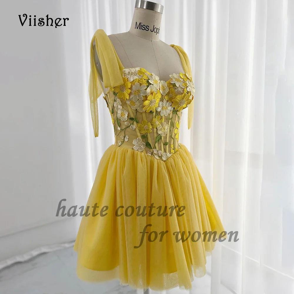 Yellow Short Homecoming Prom Dresses Flower Appliques Sweetheart Fairy Party Dress Above Knee Cocktail Gala Gowns Lace Up Back
Yellow Short Homecoming Prom Dresses Flower Appliques Sweetheart Fairy Party Dress Above Knee Cocktail Gala Gowns Lace Up Back