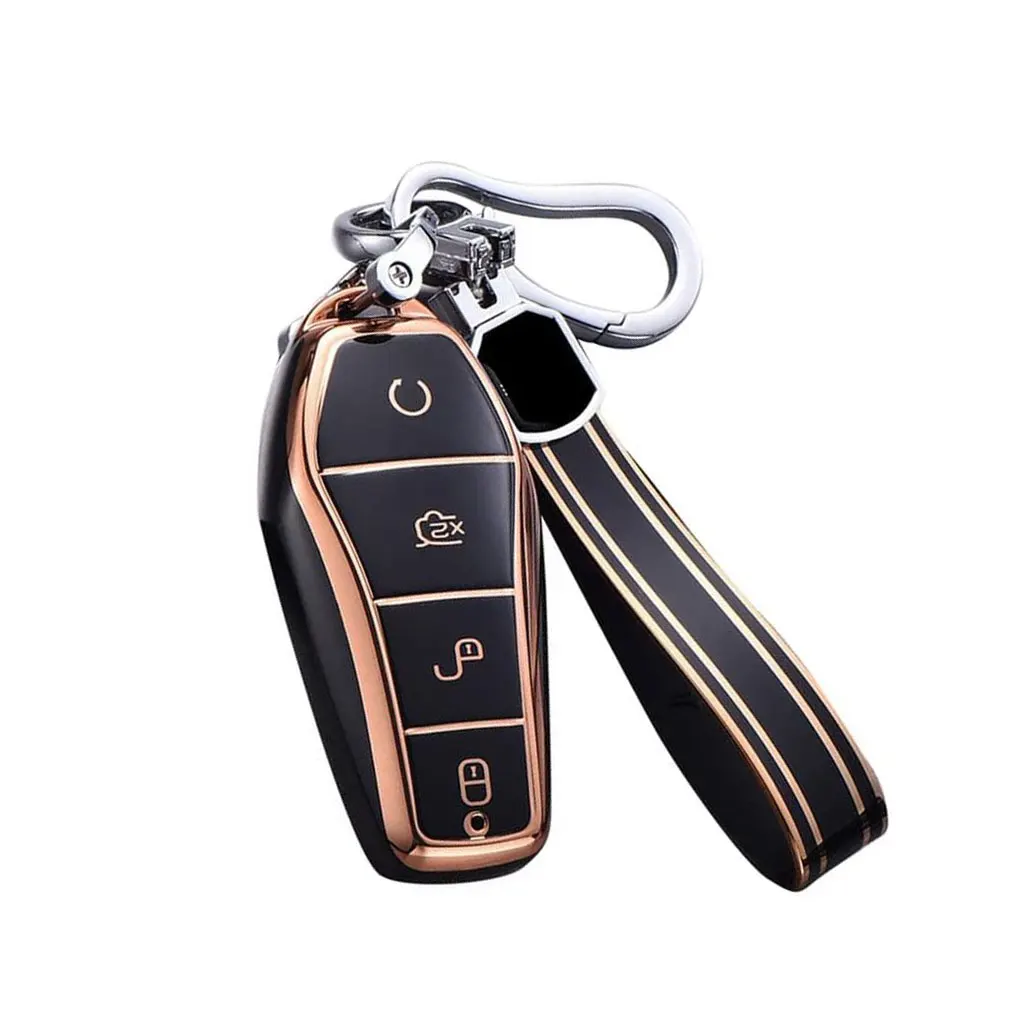Stylish TPU Car Key Case For Durable Key Protection Flexible Rubber Car Key Case Shells black buckle rope
Stylish TPU Car Key Case For Durable Key Protection Flexible Rubber Car Key Case Shells black buckle rope
