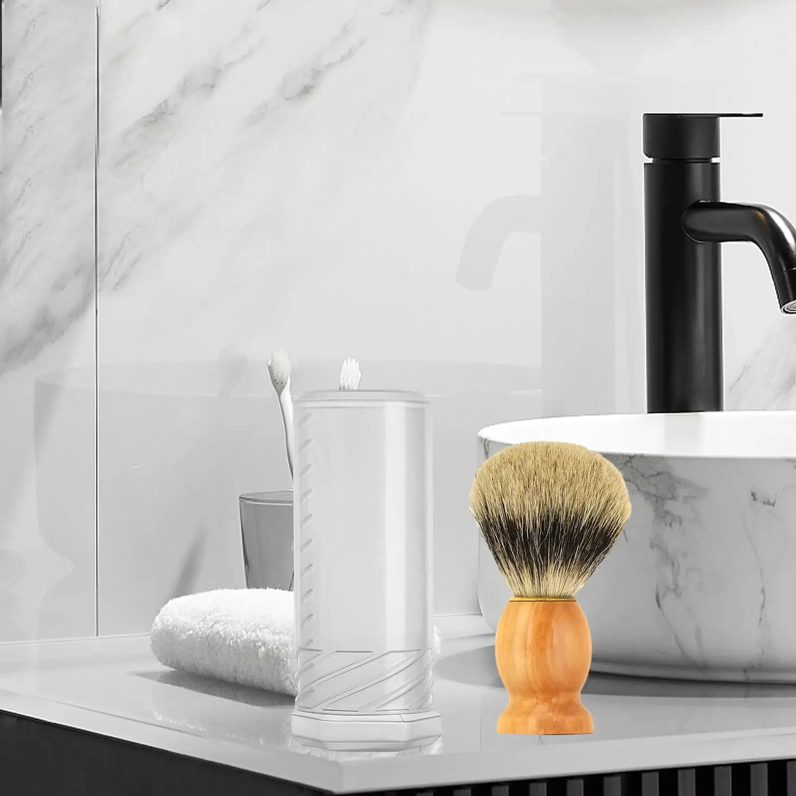 Shaving Brush Travel Case Portable Lightweight Accessories Beard Brush Storage Container for Party Festival Birthday Father Men
Shaving Brush Travel Case Portable Lightweight Accessories Beard Brush Storage Container for Party Festival Birthday Father Men