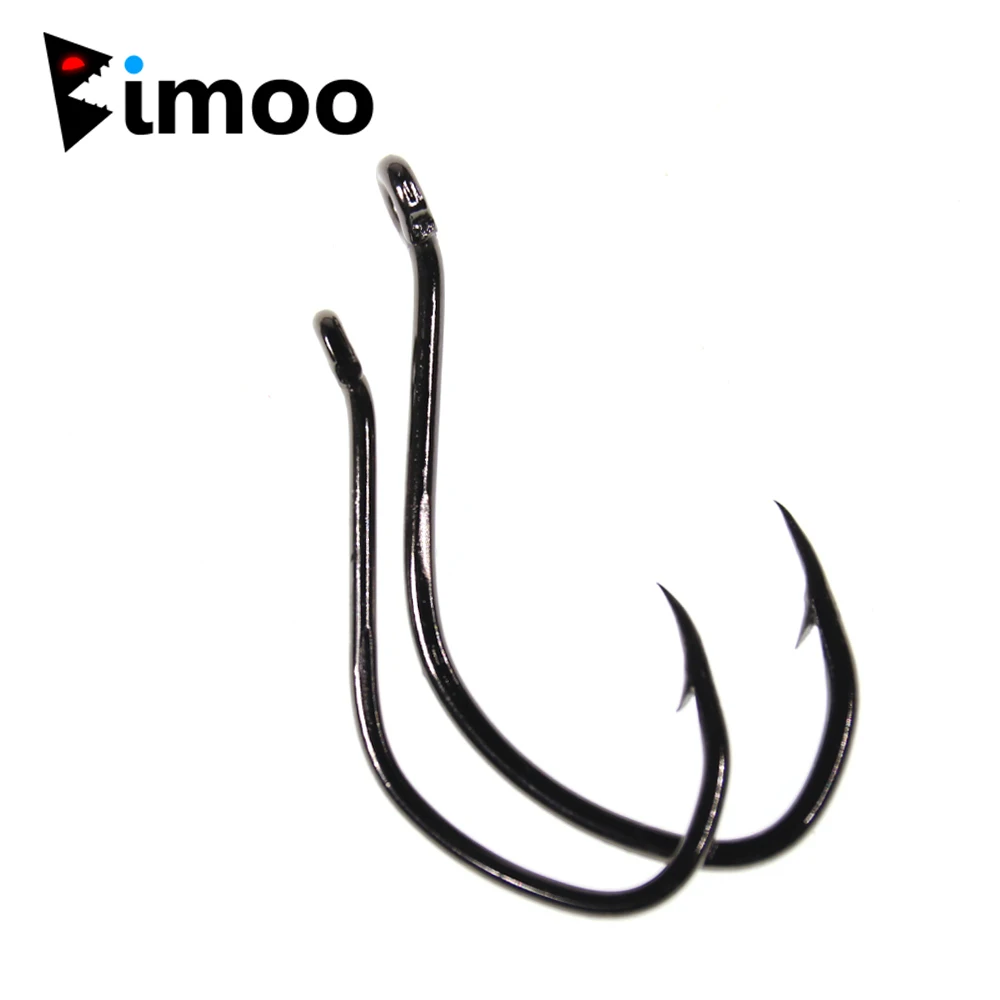 

Bimoo 100Pcs 6 8 1/0 2/0 3/04/0 6/0 8/0 Black nickle High Carbon Steel Catfish hook Barbed Sea Fishing Hooks