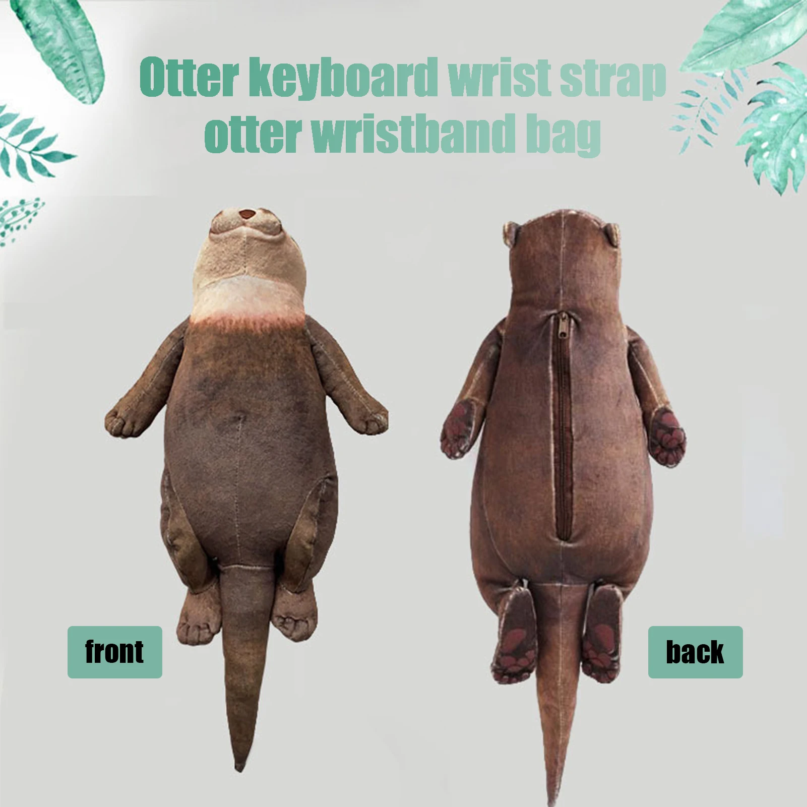 

Cute Otters Cotton Filled Pencil Case Wrist Cushion Pillow Wrist Rest Wrist Rest For Keyboard Mouse Palm Rest Otters Shape Plush