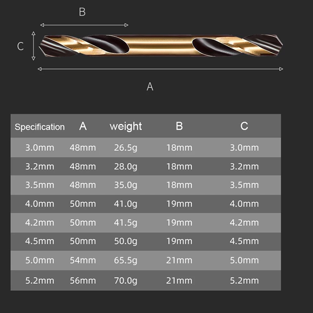 Straight Shank Drill Hand Tool Accessories Drill Bits M35 Cobalt 8pcs Double Head Durable High Quality Portable
Straight Shank Drill Hand Tool Accessories Drill Bits M35 Cobalt 8pcs Double Head Durable High Quality Portable
