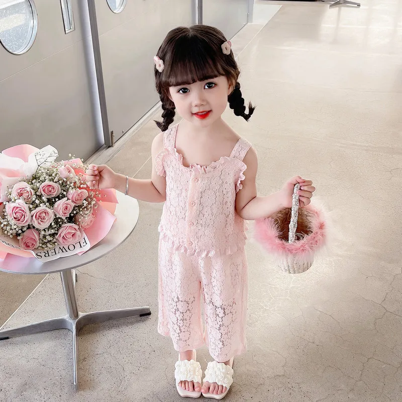 Sweet Style Children Clothing Sets Baby Girls Floral Lace Tops Pants Kids Pink Princess Clothes Summer Infant Outfits 2-8 Years
Sweet Style Children Clothing Sets Baby Girls Floral Lace Tops Pants Kids Pink Princess Clothes Summer Infant Outfits 2-8 Years