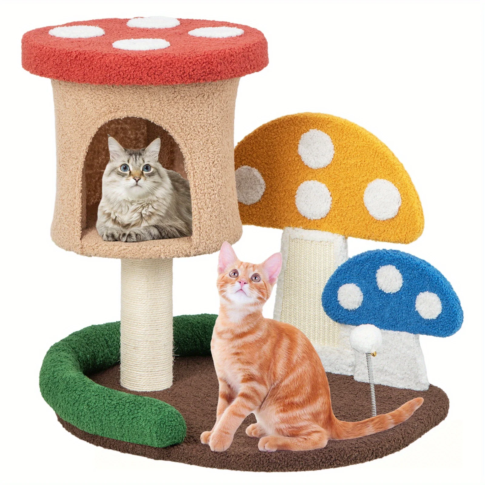 23.5 Inch Tall Mushroom Cat Activity Center w/ Scratching Board & Spring Ball Hierba gatera Cat accessories Cat treadmill Cat to
23.5 Inch Tall Mushroom Cat Activity Center w/ Scratching Board & Spring Ball Hierba gatera Cat accessories Cat treadmill Cat to