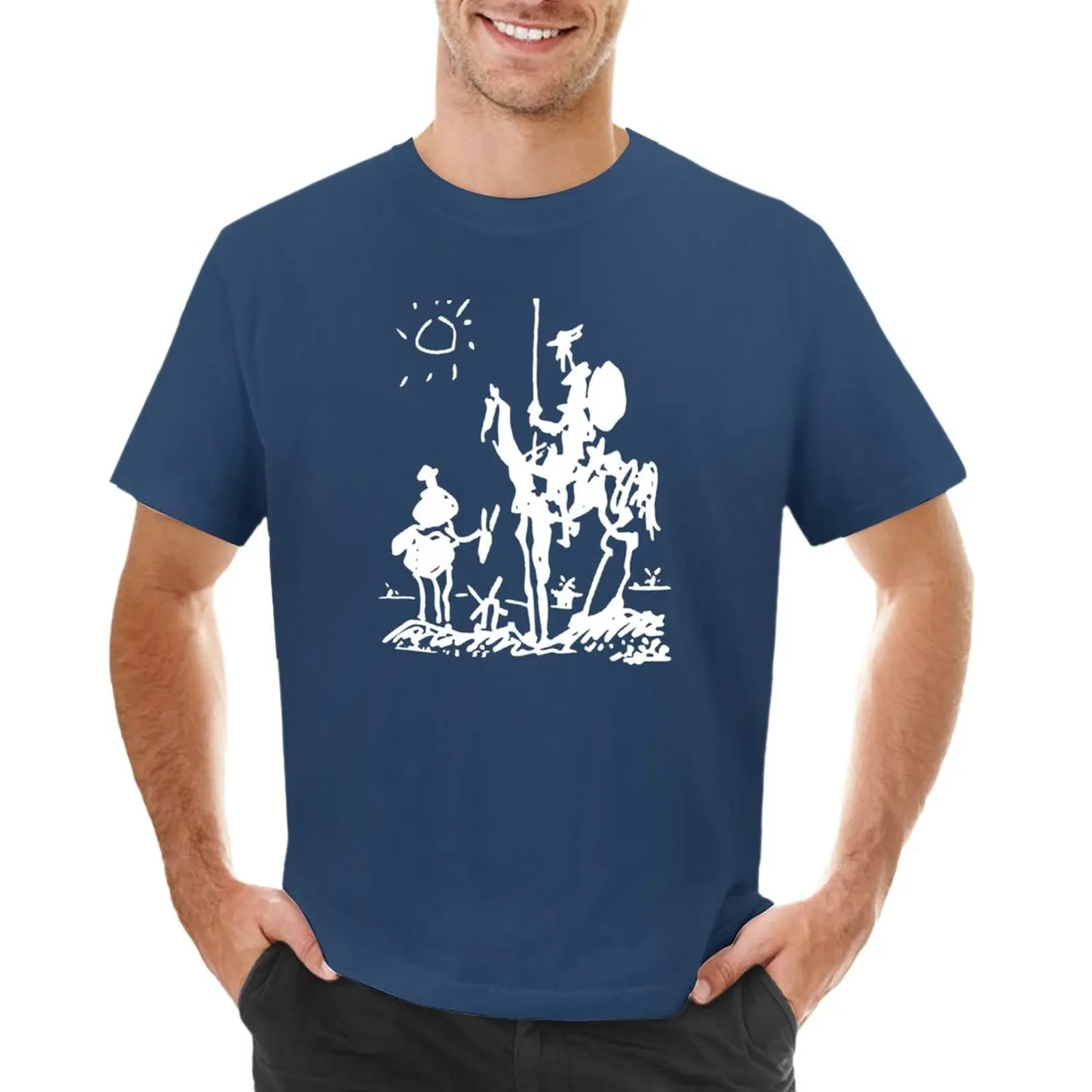 

Don Quixote de La Mancha White Artwork - Design for Wall Art, Prints, Posters, T-shirts, Men, Women, Kids T-Shirt
