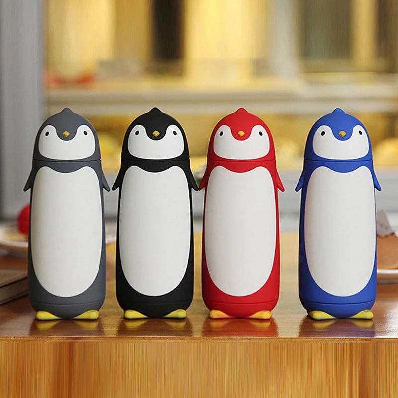 Penguin Thermos Cup Creative Animal Shape Bottle for Water Stainless Steel Mug Drinkware Travel Coffee Cute Glass |