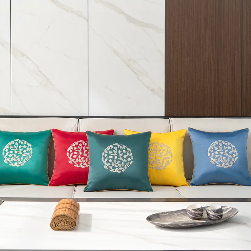 New Chinese Style Cushion Cover 45x45CM High Grade Embroidery Yellow Blue Branches Decorative Pillows Home Sofa Chair Pillowcase
New Chinese Style Cushion Cover 45x45CM High Grade Embroidery Yellow Blue Branches Decorative Pillows Home Sofa Chair Pillowcase