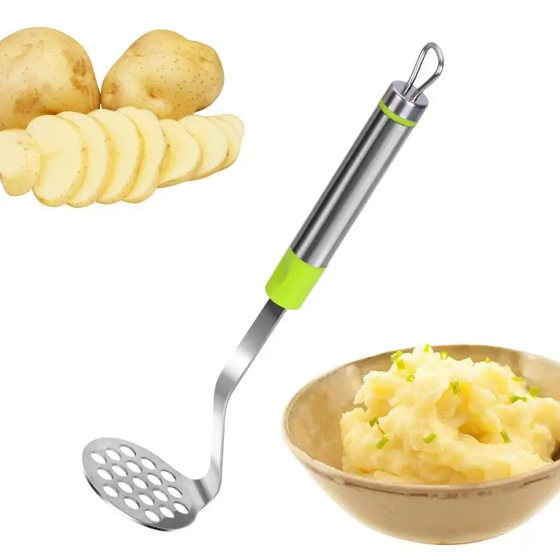 

Mashed Potatoes Masher stainless steel Pressed Potato Masher Heavy Duty vegetables Masher Kitchen Tool with Non-slip Handle