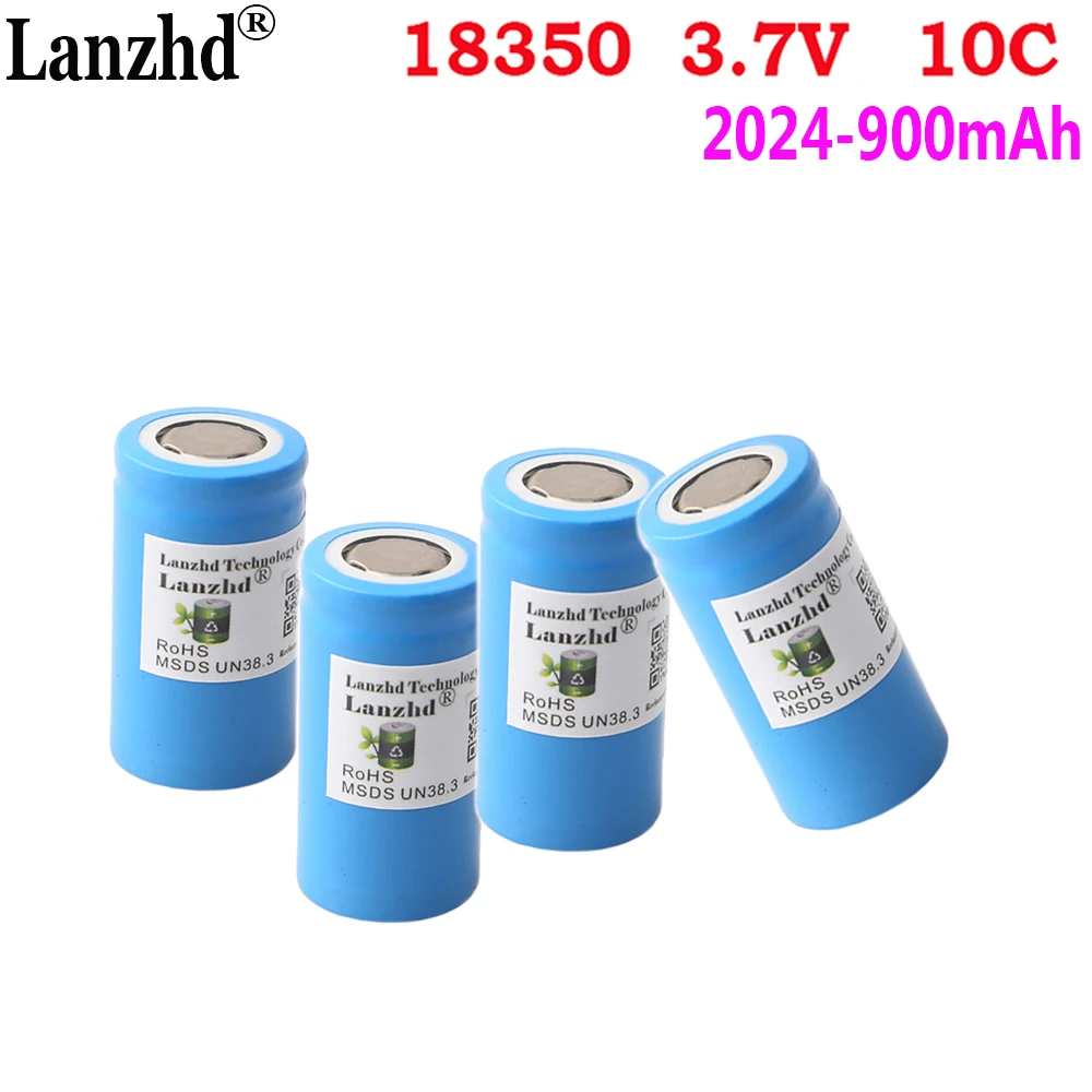 2pcs 18350 battery lithium Li ion 900mAh 10C batteries 3.7V power cylindrical lamps For Electric tools battery rechargeable
2pcs 18350 battery lithium Li ion 900mAh 10C batteries 3.7V power cylindrical lamps For Electric tools battery rechargeable