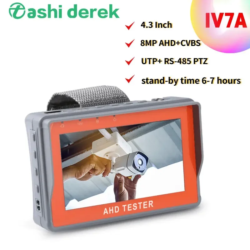 4.3 Inch CVBS CCTV Tester Monitor IV7A AHD 8MP Analog Camera Testing RS-485 PTZ Contorl UTP Network Cable Tester Mini Monitor
4.3 Inch CVBS CCTV Tester Monitor IV7A AHD 8MP Analog Camera Testing RS-485 PTZ Contorl UTP Network Cable Tester Mini Monitor