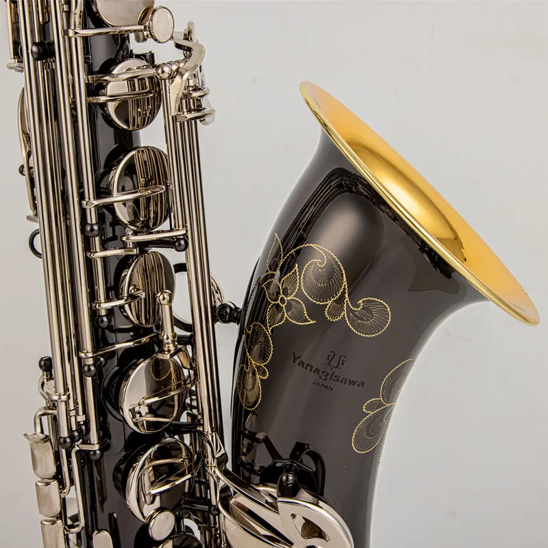 

yanagisawa Musical Instruments T-WO37 Tenor Saxophone Bb Tone Black Nickel Silver Key Sax With Case Mouthpiece Gloves