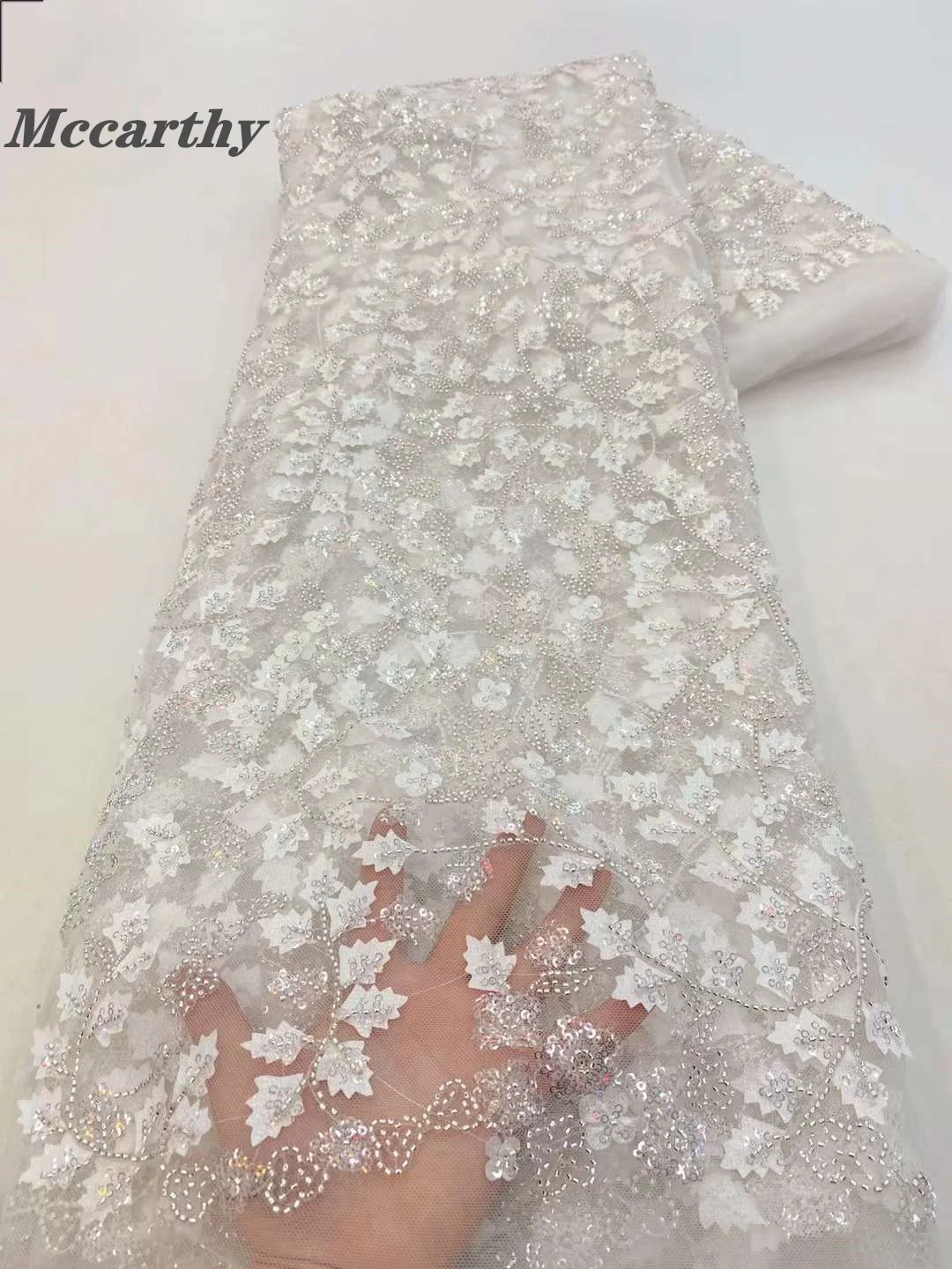 Mccarthy African Handmade Beads Laces Fabrics Luxury Nigerian Sequins Mesh Lace Fabric French Bride Tulle Lace For DIY Wedding
Mccarthy African Handmade Beads Laces Fabrics Luxury Nigerian Sequins Mesh Lace Fabric French Bride Tulle Lace For DIY Wedding