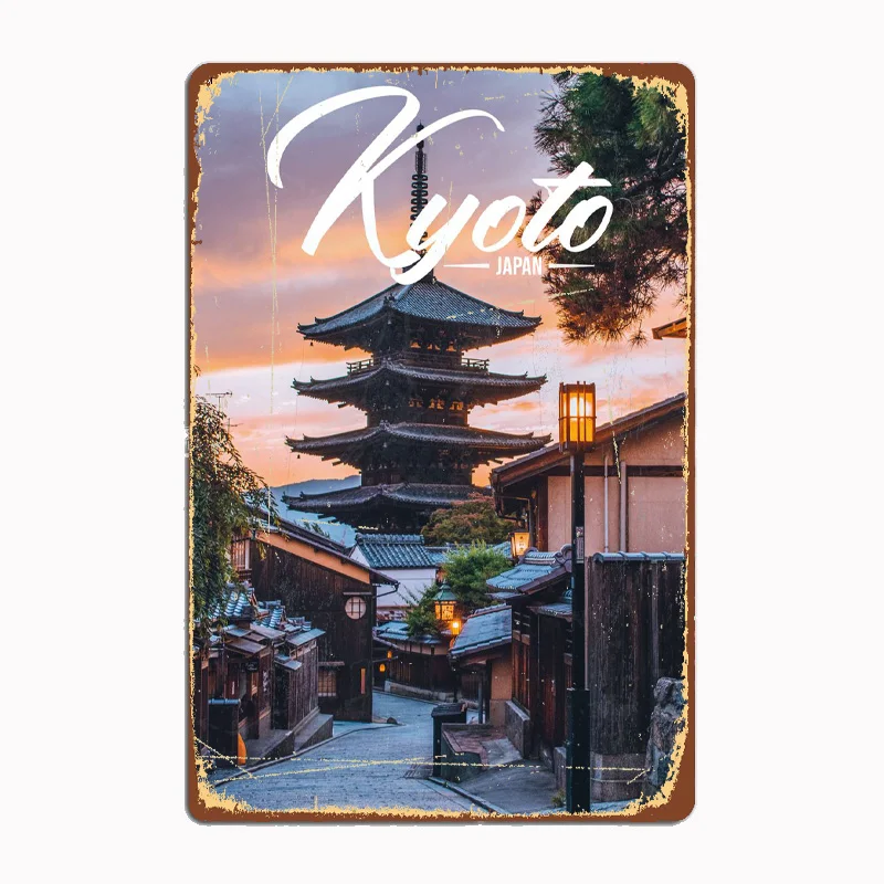 Vintage Kyoto - Japan Street Style Metal Plaque Sign with Classic Aesthetic Artwork for Wall Decor in Room, Bar, Garage
Vintage Kyoto - Japan Street Style Metal Plaque Sign with Classic Aesthetic Artwork for Wall Decor in Room, Bar, Garage