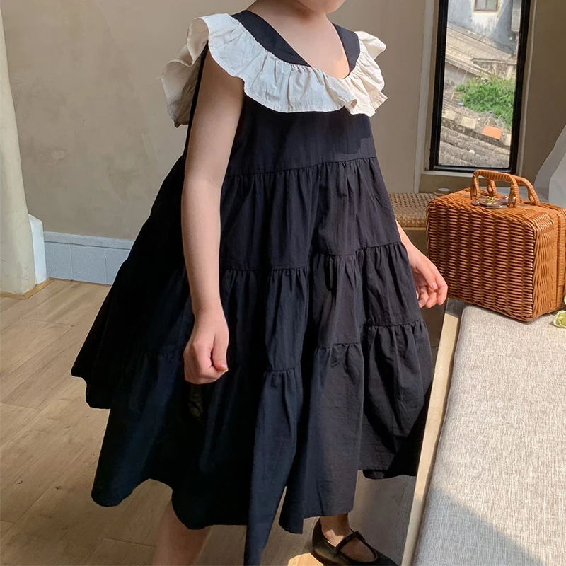 2022 New Summer Ruffled Sleeveless Long Dress Panel Casual Dress Girl Kid's Dress Children Dress For 3-7 Years
2022 New Summer Ruffled Sleeveless Long Dress Panel Casual Dress Girl Kid's Dress Children Dress For 3-7 Years