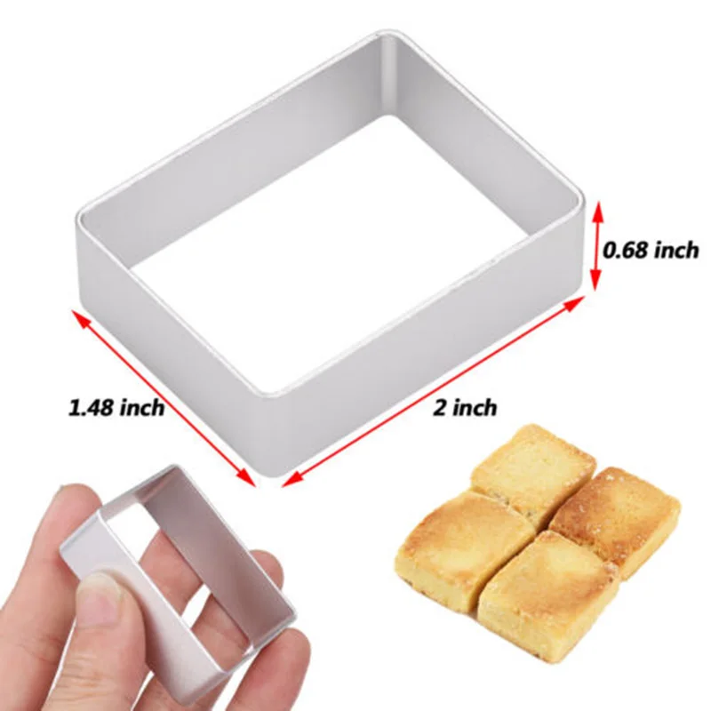 Fondant Soft fruits Rectangle Cutter For cake making Moulder Stainless Steel 5*3.7*1.7cm For cutting cookie dough
Fondant Soft fruits Rectangle Cutter For cake making Moulder Stainless Steel 5*3.7*1.7cm For cutting cookie dough