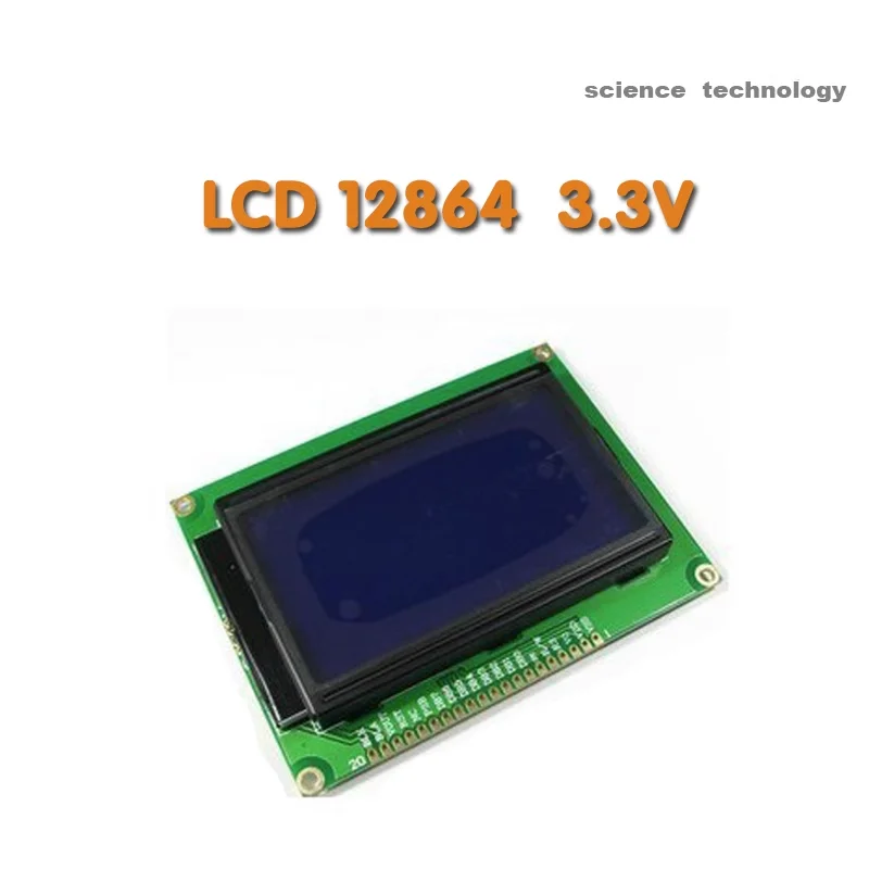 Netbee 3.3V LCD12864 Display Screen, Blue Screen with Chinese Font Library, LCD Screen with Backlight ST7920
Netbee 3.3V LCD12864 Display Screen, Blue Screen with Chinese Font Library, LCD Screen with Backlight ST7920