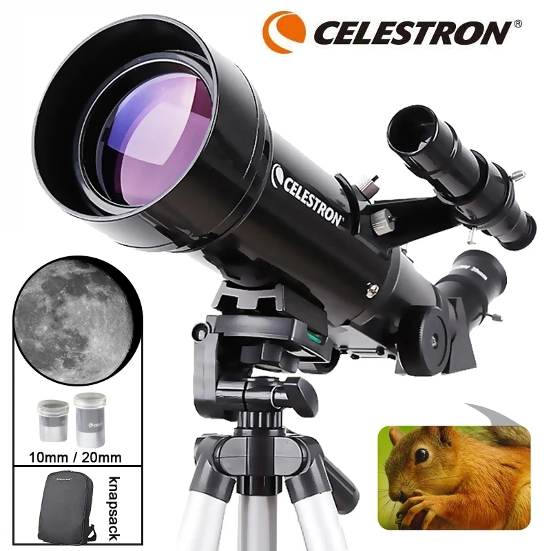 

Celestron Travel Scope 70mm 70400 AZ Refractor Astronomical Telescope Portable 10-165X Zoom Monocular For Kids Beginner Gifts