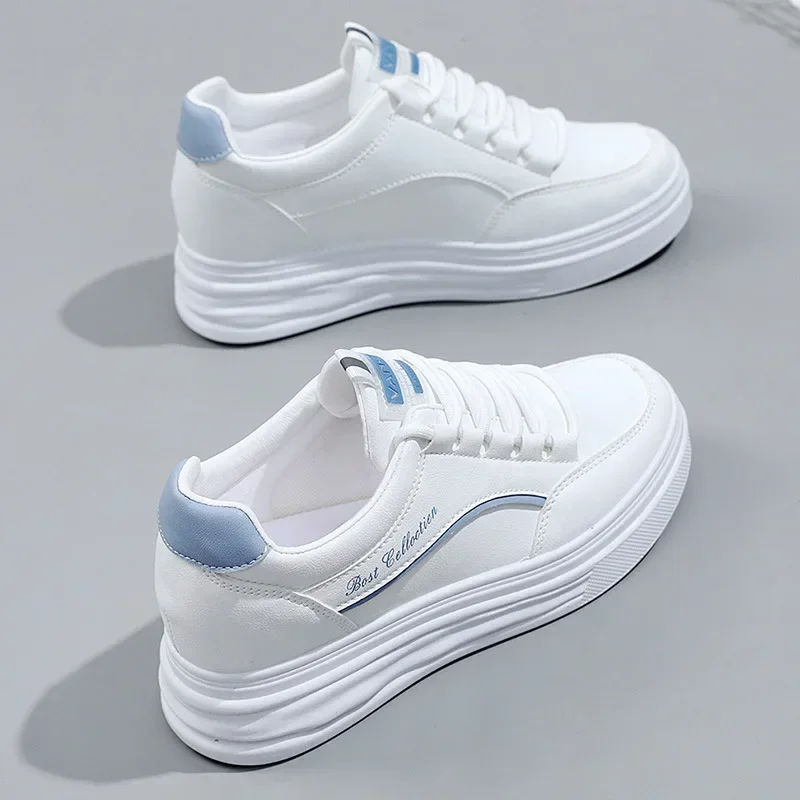 

Thick soled high rise women's shoes, small white shoes, 2024 summer casual shoes, versatile Korean version sports and travel