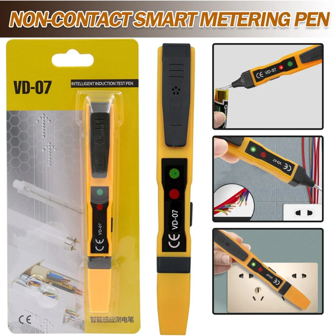 

Non Contact Voltage Testers 70-250V AC Voltages Detector Pen Circuit Tester Electric Indicator Wall Tool With Button Battery