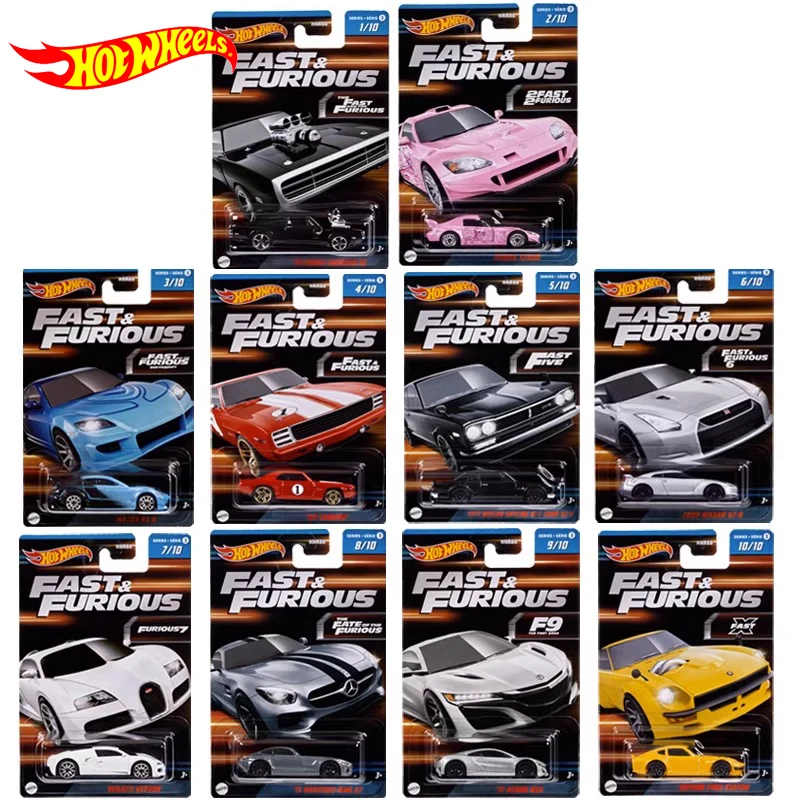 

Original Hot Wheels Car Fast & Furious Toys for Boy Carro 1/64 Diecast Dodge Charger Mercedes AMG Nissan GTR Collection Kid Gift