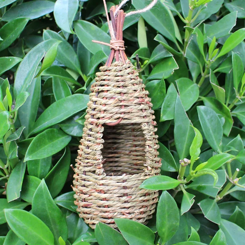 Hanging Bird House Natural Fiber Finch Bird Nest Hut Outdoor Cage Shelter Hideaway Stock Straw Rope Woven Bird Cage
Hanging Bird House Natural Fiber Finch Bird Nest Hut Outdoor Cage Shelter Hideaway Stock Straw Rope Woven Bird Cage