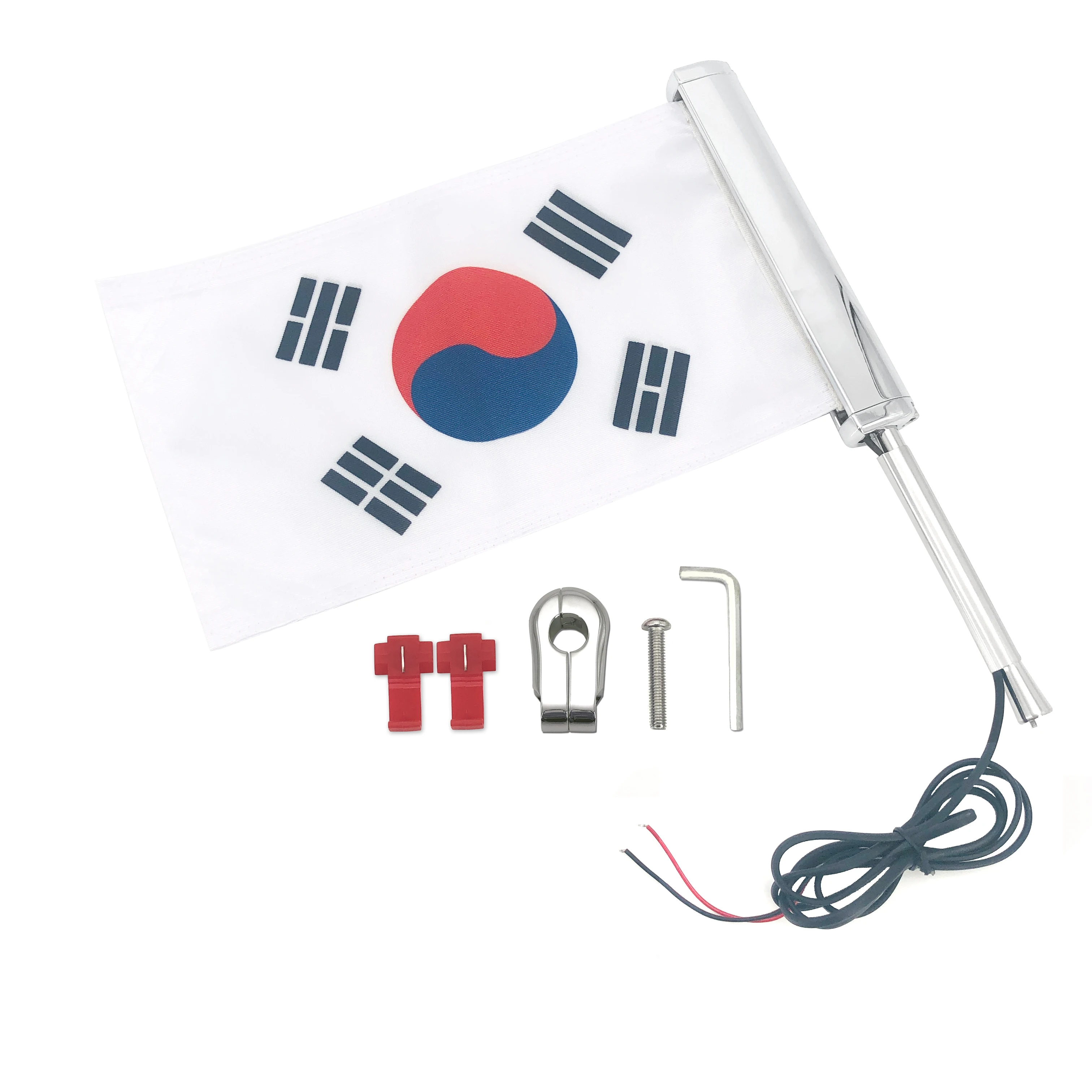 Motorcycle Round Bracket Flag Side Mount Luggage Rack Vertical Flagpole For Honda Goldwing Harley-Davidson Indian Yamaha Bmw LED
Motorcycle Round Bracket Flag Side Mount Luggage Rack Vertical Flagpole For Honda Goldwing Harley-Davidson Indian Yamaha Bmw LED