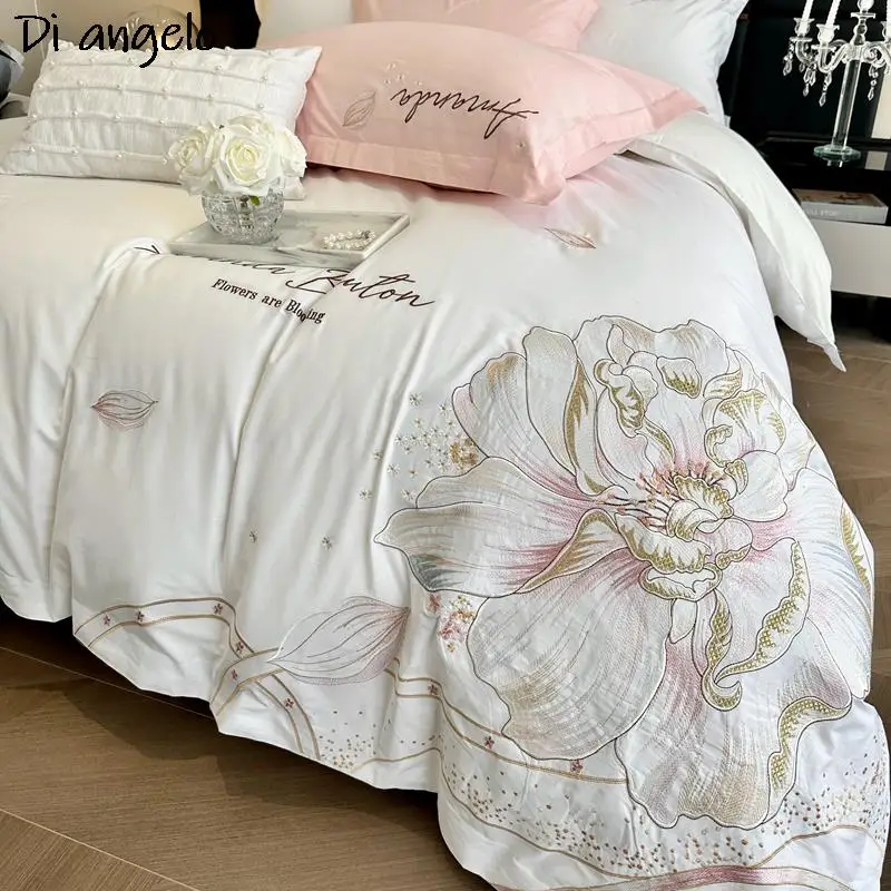 New Style Flower Embroidery Duvet Cover Sets Queen King Bedding Set Bedroom Decor Quilt/Comforter Cover With Pillowcases 4PCS#/L
New Style Flower Embroidery Duvet Cover Sets Queen King Bedding Set Bedroom Decor Quilt/Comforter Cover With Pillowcases 4PCS#/L