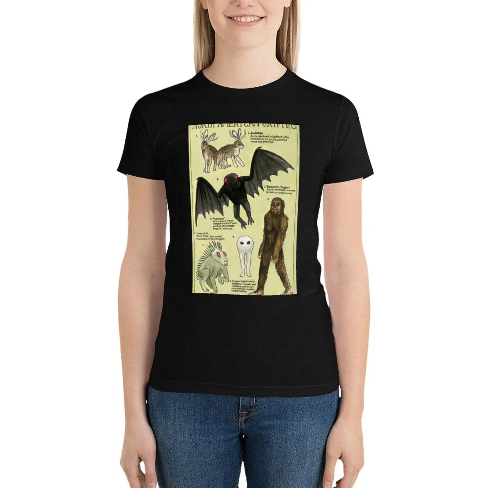 North American Cryptids T-Shirt Short sleeve tee lady clothes graphics cute clothes t-shirt dress for Women plus size
North American Cryptids T-Shirt Short sleeve tee lady clothes graphics cute clothes t-shirt dress for Women plus size